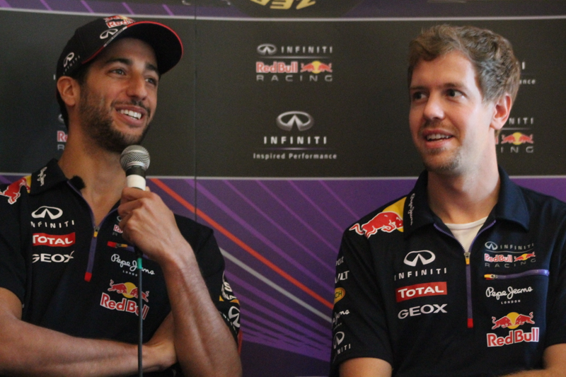 Illustration for article titled I Rode With Sebastian Vettel During Red Bull's F1 Donut Extravaganza